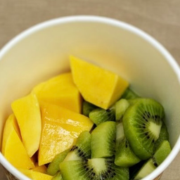 มะม่วง+กีวี่ปั่นสมูทตี้ (สด) (ขนาดแก้ว22Oz)