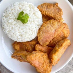 หมูยอทอด+ข้าวสวย