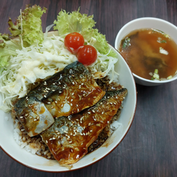 ชุดข้าวหน้าปลาซาบะย่างซีอิ้วญี่ปุ่น