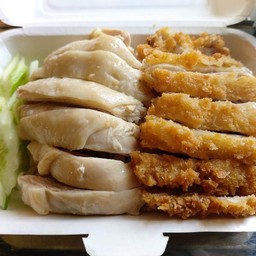 ข้าวมันไก่สองใจ (ไก่2อย่าง)