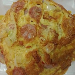 ข้าวไข่เจียวกุ้ง+หมูสับ