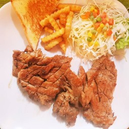 สเต็กสันคอหมูนุ่มๆ