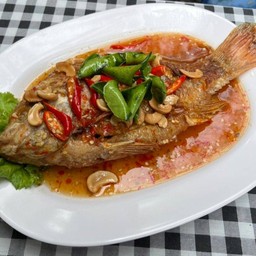 ปลาทับทิมทอดสามรส