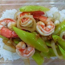 พริกหยวกกุ้ง (ราดข้าว)