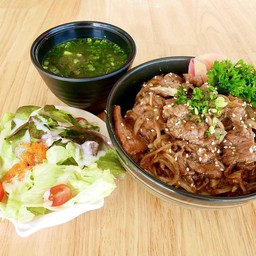 ข้าวหน้าเนื้อพริกไทดำ เซ็ต