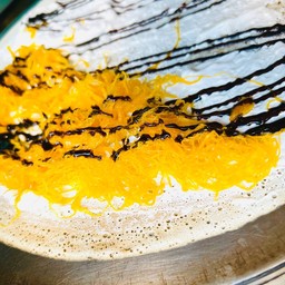 เครป ครีมขนมเบื้อง + ฝอยทอง