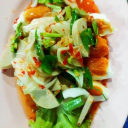 ยำไข่เค็ม+หมูยอ
