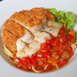 Spaghetti Pork Katsu Mozzarella