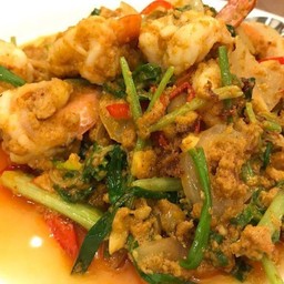 ผัดผงกะหรี่ เป็นกับ ยั่วๆ