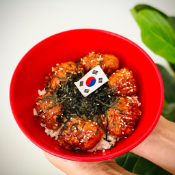 ข้าวไก่กรอบซอสเกาหลี