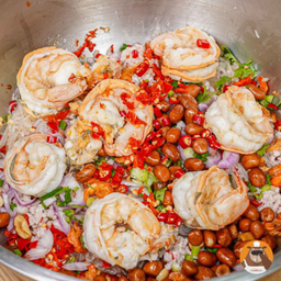 ยำวุ้นเส้นโบราณกุ้งสด (ขายดี)