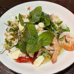 ยำตะไคร้กุ้งสด