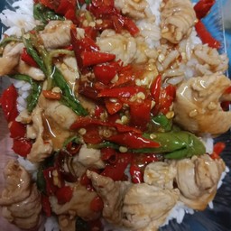 ข้าวกระเพราหมูชิ้น2กล่องปกติ159