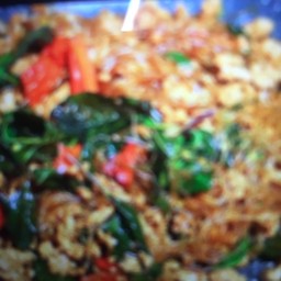 ข้าว+ผัดกระเพราวุ้นเส้นหมูสับ