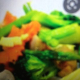 ข้าว+ผัดผักรวมไก่ย่าง