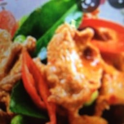 ข้าว+ผัดแพนงหมูกรอบ