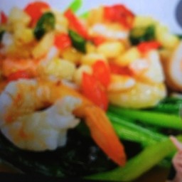 ข้าว+คะน้าทะเล