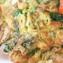 ข้าวไข่เจียวชะอม(แถมน้ำพริกกะปิ)