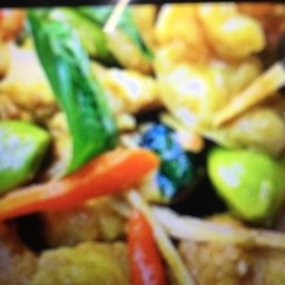 ข้าว+ผักพริกแกงเขียวหวานไก่
