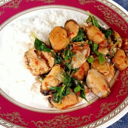 กระเพราหอยแมลงภู่ชิลี