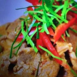 ข้าว+ผัดแพนงหมู