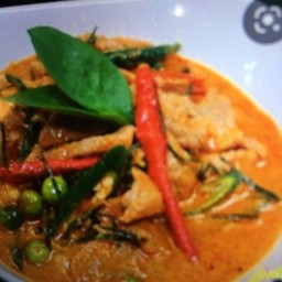 ข้าว+ผัดแพนงไก่กรอบ