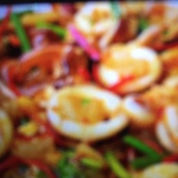 ข้าว+ผัดไข่เค็มปลาหมึก