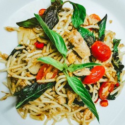 สปาเกตตี้ทูน่าพริกขี้หนู