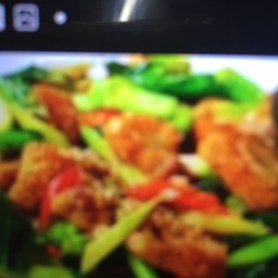 ข้าว+คะน้าคอหมูย่าง