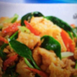 ข้าว+คะน้าไก่กรอบ