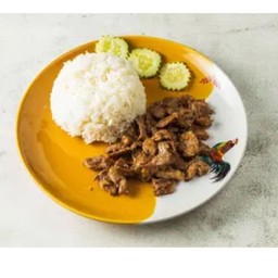 ทอดกระเทียมราดข้าว