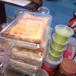 ปังปิ้งเนย สังขยาใบเตย 1 ชุด