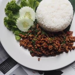 ข้าวผัดกะเพราหมูสับ