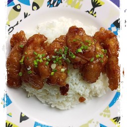 ข้าวไก่ทอดซอสมะขาม