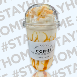 นมสดคาราเมลเย็น (ขนาดแก้ว 22oz.)