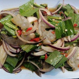 ยำกุ้งสดน้ำปลาร้า