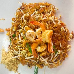 ผัดไทยวุ้นเส้นกุ้งสด