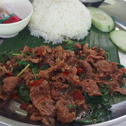 กะเพราเนื้อโคขุน