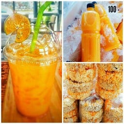 น้ำส้มคั้นสด & นางเล็ดโบราณ