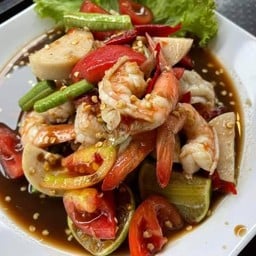 ตำหมูยอกุ้งสุก