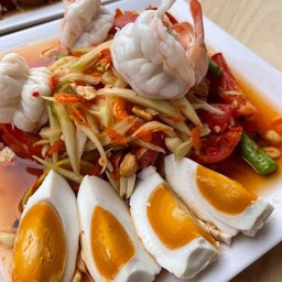 ตำไทไข่เค็มกุ้งสุก