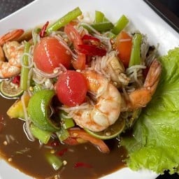 ตำขนมจีนกุ้งสุก