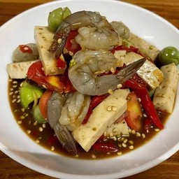 ตำหมูยอกุ้งสด