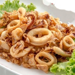 หมึกทอดกระเทียม