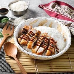 ข้าวสเต๊กไก่ทอด ซอสเทริยากิ