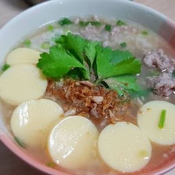 ขัาวต้มหมูสับ+ เต้าหู้ไข่