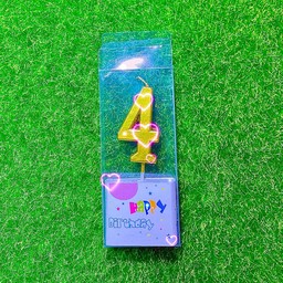 เทียนเลข 4 สีทอง