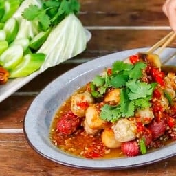 ยำแซ่บๆ ยําวุ้นเส้นโบราณ กินยำ กะ ยอดข้าว
