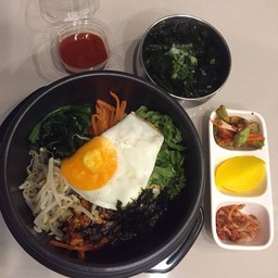 ข้าวยำแบบแยกข้าว( ฟรีโยเกิร์ต )