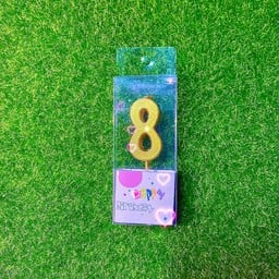 เทียนเลข 8 สีทอง